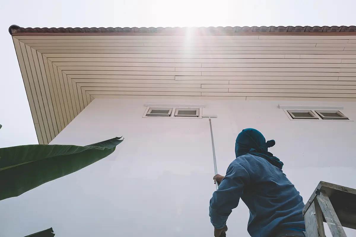 man painting white wall 2025 01 08 04 21 34 utc