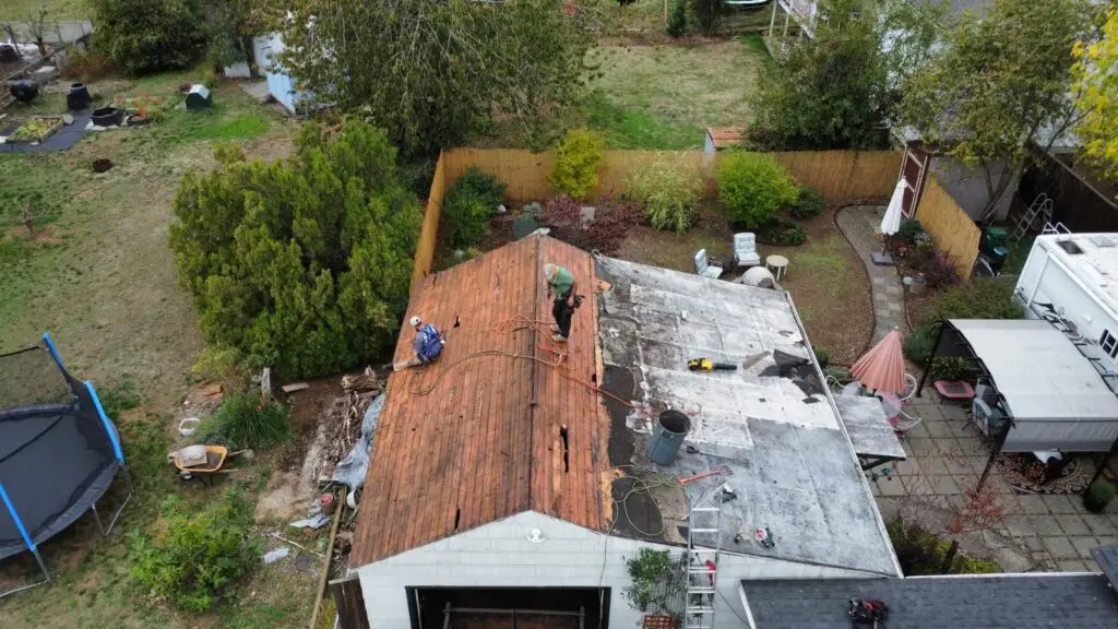 Replacement from flat roof to shingle roof 2