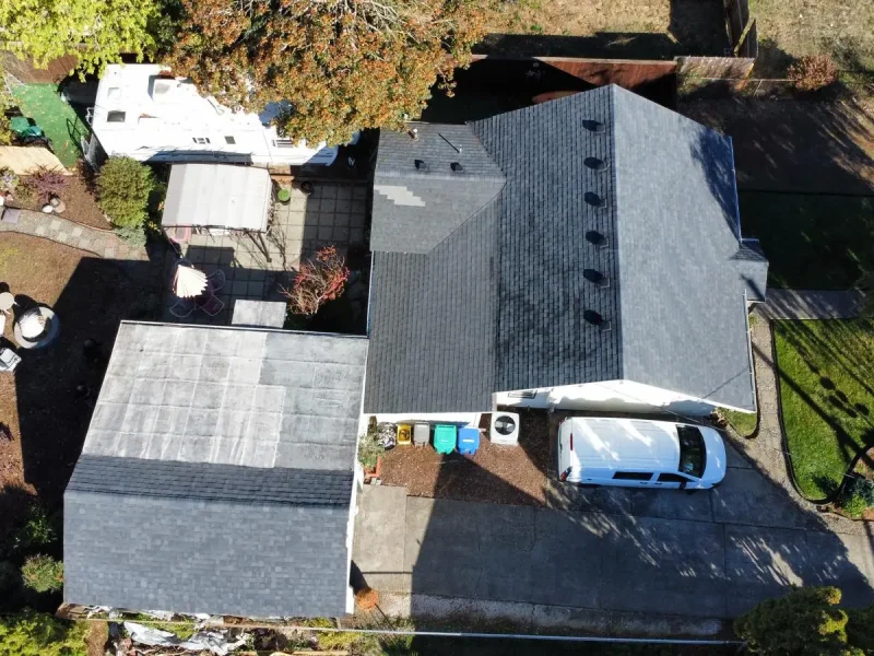 Replacement from flat roof to shingle roof